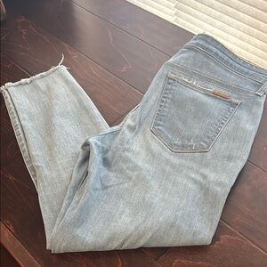 Joe's Jeans Light Blue The Icon Mid Rise Skinny Crop Denim